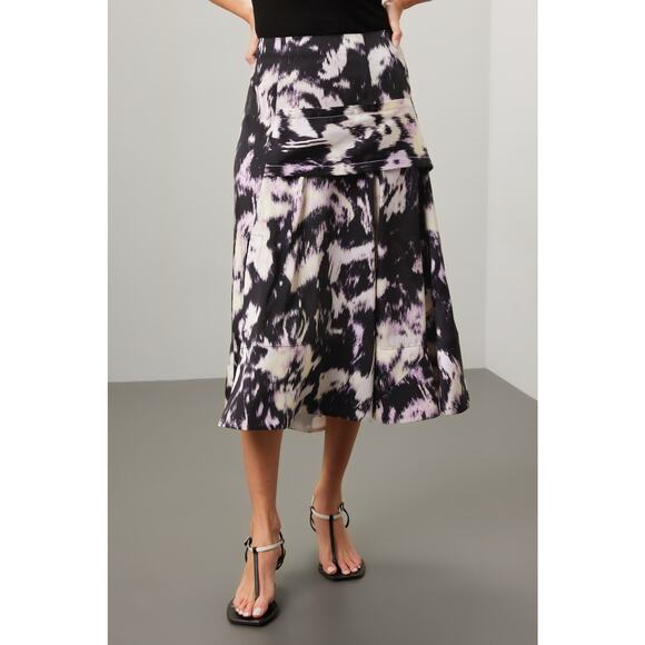 3.1 Phillip Lim x RTR Abstract Daisy Layered Skirt with Slit Size 4 - Picture 2 of 14